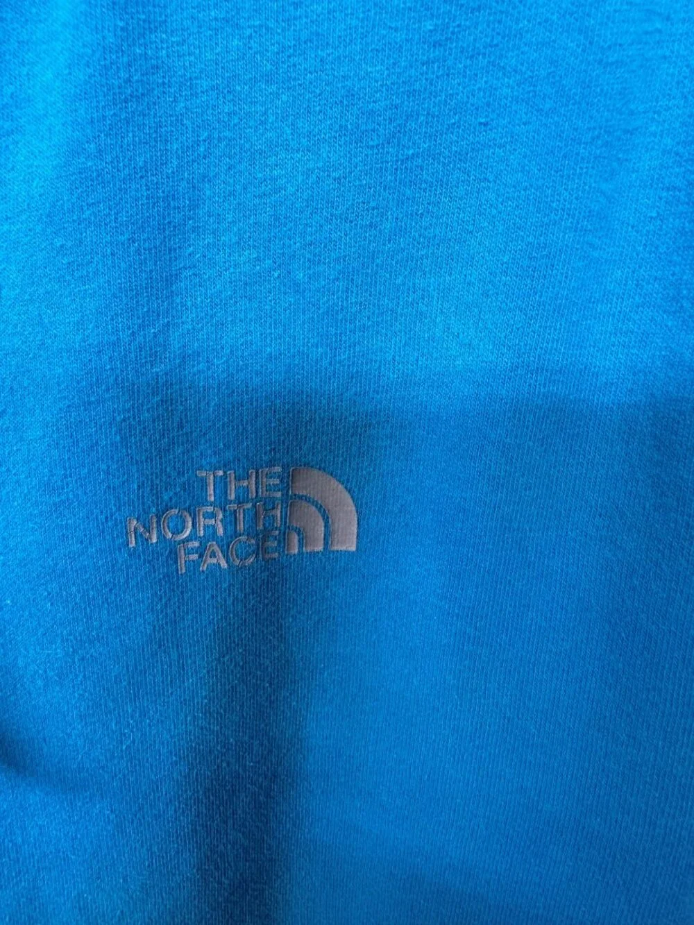 The North Face Hoodie Mens Large Teal Logo Pullover Fleece